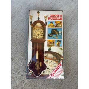 Vintage Jumbo 1000 Piece Grandfather Clock Puzzle with Quartz Movement 1791